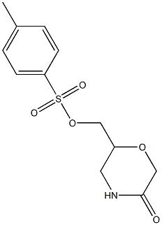 TOLUENE-4-SULFONIC ACID 5-OXO-MORPHOLIN-2-YLMETHYL ESTER 구조식 이미지