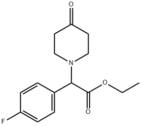 ETHYL (4-FLUOROPHENYL)-(4-OXO-PIPERIDIN-1-YL)ACETATE Structure