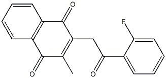 2-[2-(2-fluorophenyl)-2-oxoethyl]-3-methylnaphthoquinone 구조식 이미지