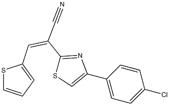 2-[4-(4-chlorophenyl)-1,3-thiazol-2-yl]-3-(2-thienyl)acrylonitrile Structure
