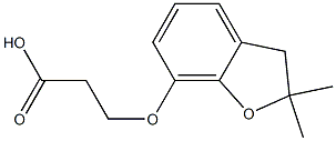 3-[(2,2-dimethyl-2,3-dihydro-1-benzofuran-7-yl)oxy]propanoic acid Structure