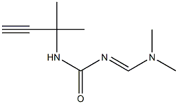 N-[(dimethylamino)methylidene]-N'-(1,1-dimethylprop-2-ynyl)urea 구조식 이미지