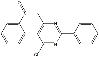 4-chloro-2-phenyl-6-[(phenylsulfinyl)methyl]pyrimidine Structure