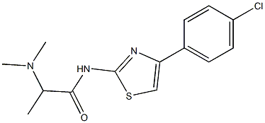 N1-[4-(4-chlorophenyl)-1,3-thiazol-2-yl]-2-(dimethylamino)propanamide 구조식 이미지