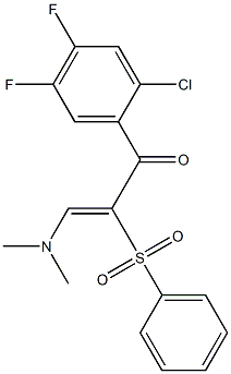 1-(2-chloro-4,5-difluorophenyl)-3-(dimethylamino)-2-(phenylsulfonyl)-2-propen-1-one 구조식 이미지