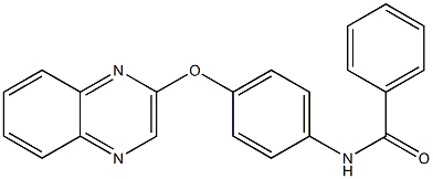 N-[4-(2-quinoxalinyloxy)phenyl]benzenecarboxamide Structure