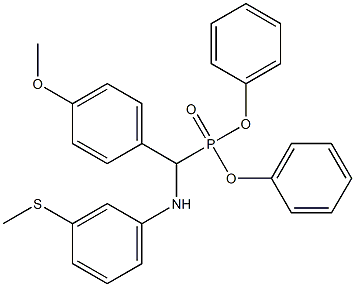 N1-[(diphenylphosphoryl)(4-methoxyphenyl)methyl]-3-(methylthio)aniline 구조식 이미지