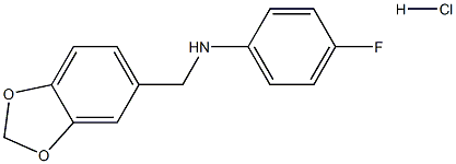 N1-(1,3-benzodioxol-5-ylmethyl)-4-fluoroaniline hydrochloride 구조식 이미지