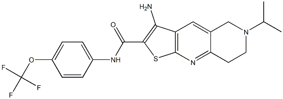 3-amino-6-isopropyl-N-[4-(trifluoromethoxy)phenyl]-5,6,7,8-tetrahydrothieno[2,3-b][1,6]naphthyridine-2-carboxamide Structure