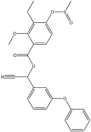cyano(3-phenoxyphenyl)methyl 3-ethyl-2-methoxy-4-[(methylsulfinyl)oxy]benzenecarboxylate 구조식 이미지