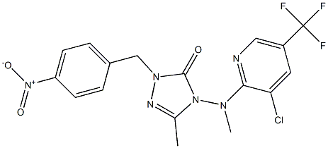 4-[[3-chloro-5-(trifluoromethyl)-2-pyridinyl](methyl)amino]-5-methyl-2-(4-nitrobenzyl)-2,4-dihydro-3H-1,2,4-triazol-3-one Structure