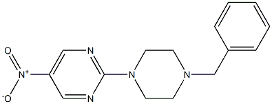 1-benzyl-4-(5-nitropyrimidin-2-yl)piperazine 구조식 이미지