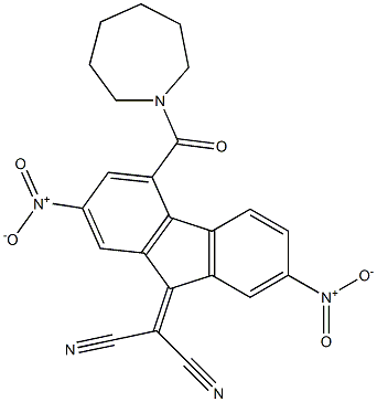 2-[4-(azepan-1-ylcarbonyl)-2,7-dinitro-9H-fluoren-9-yliden]malononitrile 구조식 이미지