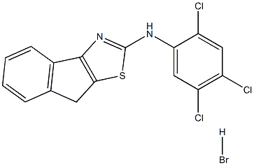 N2-(2,4,5-trichlorophenyl)-8H-indeno[1,2-d][1,3]thiazol-2-amine hydrobromide Structure