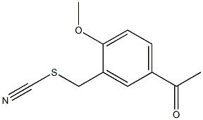 5-acetyl-2-methoxybenzyl thiocyanate Structure