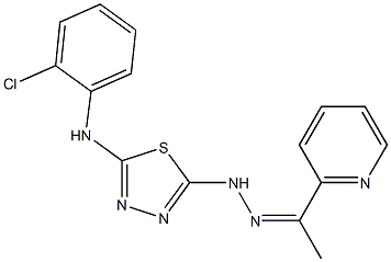 1-(2-pyridinyl)-1-ethanone N-[5-(2-chloroanilino)-1,3,4-thiadiazol-2-yl]hydrazone 구조식 이미지