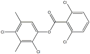 2,4-dichloro-3,5-dimethylphenyl 2,6-dichlorobenzoate Structure