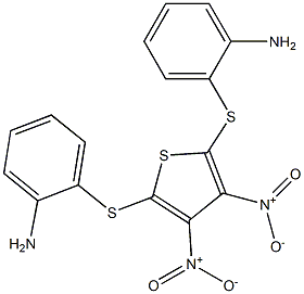 2-({5-[(2-aminophenyl)thio]-3,4-dinitro-2-thienyl}thio)aniline Structure