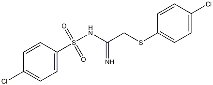 N1-{2-[(4-chlorophenyl)thio]ethanimidoyl}-4-chlorobenzene-1-sulfonamide Structure