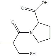 1-(3-mercapto-2-methylpropanoyl)pyrrolidine-2-carboxylic acid Structure