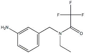 N-(3-aminobenzyl)-N-ethyl-2,2,2-trifluoroacetamide 구조식 이미지