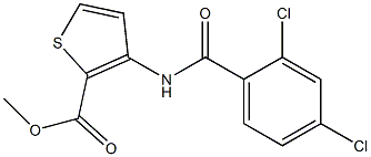 methyl 3-[(2,4-dichlorobenzoyl)amino]thiophene-2-carboxylate 구조식 이미지