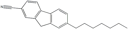 7-heptyl-9H-fluorene-2-carbonitrile 구조식 이미지