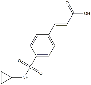 (2E)-3-{4-[(cyclopropylamino)sulfonyl]phenyl}acrylic acid Structure