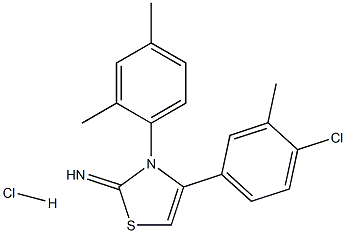 4-(4-chloro-3-methylphenyl)-3-(2,4-dimethylphenyl)-2,3-dihydro-1,3-thiazol-2-imine hydrochloride Structure