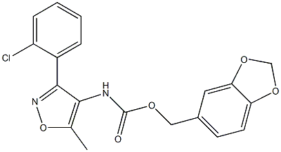1,3-benzodioxol-5-ylmethyl N-[3-(2-chlorophenyl)-5-methylisoxazol-4-yl]carbamate Structure