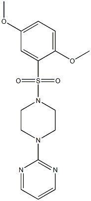 2-{4-[(2,5-dimethoxyphenyl)sulfonyl]piperazino}pyrimidine 구조식 이미지