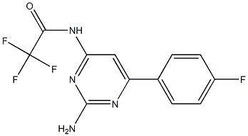 N1-[2-amino-6-(4-fluorophenyl)pyrimidin-4-yl]-2,2,2-trifluoroacetamide Structure