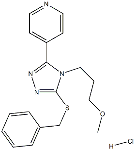 4-[5-(benzylthio)-4-(3-methoxypropyl)-4H-1,2,4-triazol-3-yl]pyridine hydrochloride Structure