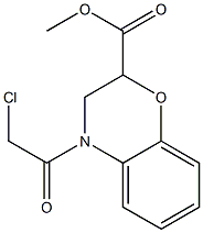 methyl 4-(chloroacetyl)-3,4-dihydro-2H-1,4-benzoxazine-2-carboxylate Structure