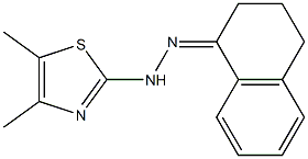 1,2,3,4-tetrahydronaphthalen-1-one 1-(4,5-dimethyl-1,3-thiazol-2-yl)hydrazone 구조식 이미지