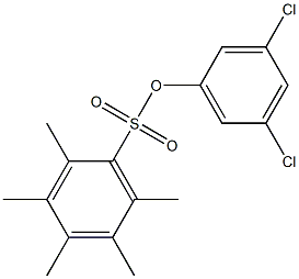 3,5-dichlorophenyl 2,3,4,5,6-pentamethylbenzene-1-sulfonate 구조식 이미지