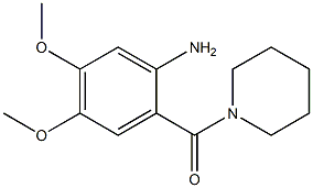 4,5-dimethoxy-2-(piperidin-1-ylcarbonyl)aniline Structure