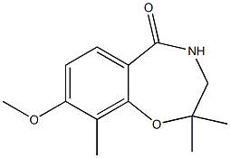 8-methoxy-2,2,9-trimethyl-2,3,4,5-tetrahydro-1,4-benzoxazepin-5-one Structure