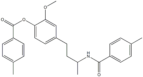 2-methoxy-4-{3-[(4-methylbenzoyl)amino]butyl}phenyl 4-methylbenzoate Structure