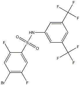 N1-[3,5-di(trifluoromethyl)phenyl]-4-bromo-2,5-difluorobenzene-1-sulfonamide 구조식 이미지