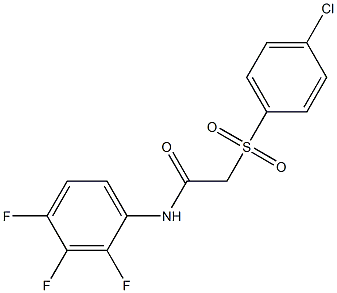 N1-(2,3,4-trifluorophenyl)-2-[(4-chlorophenyl)sulfonyl]acetamide Structure