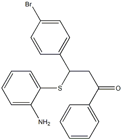 3-[(2-aminophenyl)thio]-3-(4-bromophenyl)-1-phenylpropan-1-one 구조식 이미지