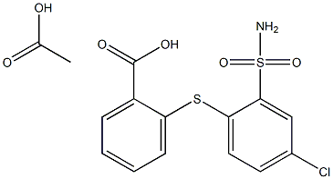 2-{[2-(aminosulfonyl)-4-chlorophenyl]thio}benzoic acid acetate 구조식 이미지