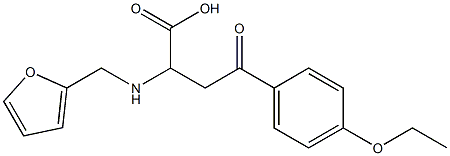4-(4-ethoxyphenyl)-2-[(2-furylmethyl)amino]-4-oxobutanoic acid 구조식 이미지