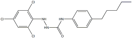 N1-(4-pentylphenyl)-2-(2,4,6-trichlorophenyl)hydrazine-1-carboxamide 구조식 이미지