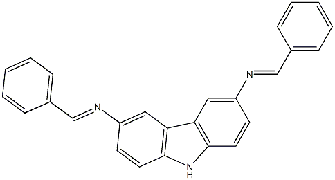 N3,N6-dibenzylidene-9H-carbazole-3,6-diamine 구조식 이미지