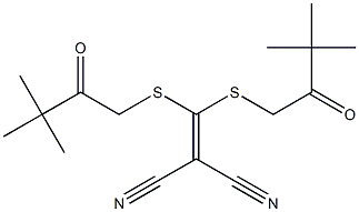 2-{di[(3,3-dimethyl-2-oxobutyl)thio]methylidene}malononitrile 구조식 이미지