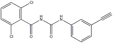 N-(2,6-dichlorobenzoyl)-N'-(3-eth-1-ynylphenyl)urea Structure