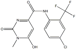 N-[4-chloro-2-(trifluoromethyl)phenyl]-6-hydroxy-1-methyl-2-oxo-1,2-dihydro-4-pyrimidinecarboxamide Structure