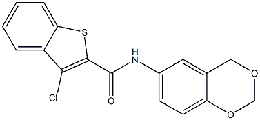 N2-(4H-1,3-benzodioxin-6-yl)-3-chlorobenzo[b]thiophene-2-carboxamide 구조식 이미지